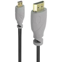 Cabo Conversor Micro HDMI para HDMI - 2 metros - 2.0 Ultra HD 4K 3D HDR - Pix 018-9410 Cabo Conversor Micro HDMI para HDMI - 2 metros - 2.0 Ultra HD 4K 3D HDR - Pix 018-9410