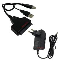 Cabo Conversor Sata Adaptador Usb 2.0 Hd 2tb + Fonte 2a 12v