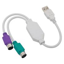 Cabo conversor usb a macho para ps2 fêmea teclado e mouse wi046 multilaser Cabo conversor usb a macho para ps2 fêmea teclado e mouse wi046 multilaser