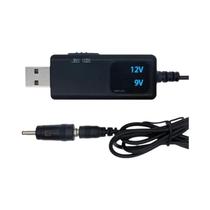 Cabo Conversor USB Boost 5V Para 9V 12V Com Conector 3.5x1.35mm Para Carregador De Fonte De