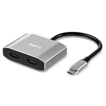Cabo Conversor USB-C para HDMI - 2 Portas HDMI - 4K - Comtac 20119483 Cabo Conversor USB-C para HDMI - 2 Portas HDMI - 4K - Comtac 20119483