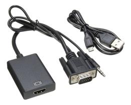 Cabo conversor VGA para HDMI com áudio FullHD 1080p