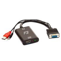 Cabo conversor vga para hdmi com audio usb f3 jc-ad-vga