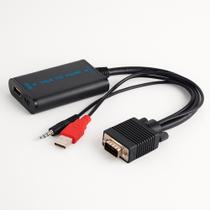 Cabo Conversor VGA para HDMI com Áudio USB