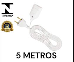 Cabo Cordão Prolongador Extensão De Tomada 3 e 5 Metros 10A/250V 3 Pinos Compatível para 2/3 Pinos