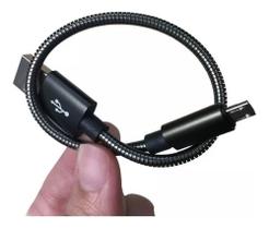 Cabo Curto Lightning Blindado Para Carregador Portátil Cabo Curto Lightning Blindado Para Carregador Portátil