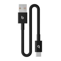 Cabo curto trançado de USB-A para USB-C da Beats (20 cm), Preto-relâmpago