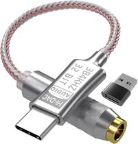 Cabo Dac Hi Res Adaptador P2/p3 Usb Tipo-c 32bit/384khz com chip ALC5686 Profissional+adaptador