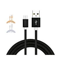 Cabo Dados Carga Revestimento Nylon 1.5 metros Micro USB V8