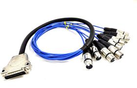Cabo DB25 Macho para 8 Conectores XLR Fêmea - 2 Metros Cabo DB25 Macho para 8 Conectores XLR Fêmea - 2 Metros