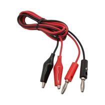 Cabo De 1 Metro Vermelho E Preto Com Clipes Jacaré E Plugue Banana Para Teste De Multímetro