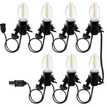 Cabo de acessórios com 7 lâmpadas LED, vila de Natal de 4,27 m