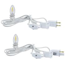 Cabo de acessórios KGC acorrentável com lâmpada LED C7 de 1,8 m, 2 unidades Cabo de acessórios KGC acorrentável com lâmpada LED C7 de 1,8 m, 2 unidades