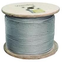 Cabo de aço 8mm galvanizado formação 6x19 alma de fibra rolo com 50 metros