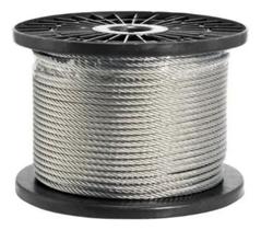 Cabo De Aço Alma Fibra Galv. 3/16 4.76mm 6x7 - 30 Metros