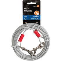 Cabo De Aço Aspen Pet 9m Dupla Extremidade Amarração Resistência à Ruptura Para Cães Grandes - 45kg