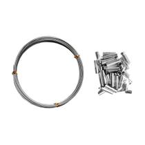 Cabo de aço com luvas para pesca com 10 metros - Albatroz, Tamanho: 50 lb