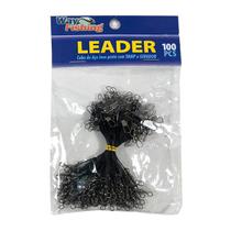 Cabo de Aço Inox Chicote Castor Encastoado Leader Way Fishing Black Nº4 c/ 100un