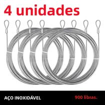 Cabo De Aço Inoxidável 304 De 2M, 4 Peças, Diâmetro De 2mm, Cabo De Pesca À Prova De Ferrugem, Kit