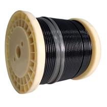 Cabo de aço lobo revestido pvc preto 1/8 6x7 100 metros