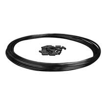 Cabo de Aço Marine Sports Black Preto Flexível 10 Metros Para Pesca Empate Inox Com 70 Luvas Para Encastoar Anzol