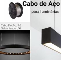 Cabo de Aço para Perfil, Lustre, Luminária, Pendente 1,5mt c/ parafuso e bucha PAR