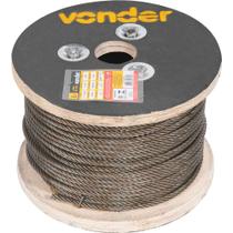 Cabo de aço polido alma de fibra 6,35 mm 1/4" 6 x 19S VONDER