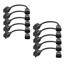 Cabo de adaptador de alimentação Creation, pacote de 10, 30 cm, 18AWG NEMA 5-15R a IEC320 C14 Cabo de adaptador de alimentação Creation, pacote de 10, 30 cm, 18AWG NEMA 5-15R a IEC320 C14