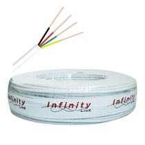 Cabo de Alarme 4 Vias 40x4 0,40mm Rolo 100m - Branco