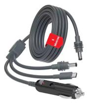 Cabo de Alimentação 3 em 1 5m Antena Portátil Internet Satélite USBC, DC e Carro Uso Veicular e Externo