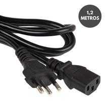 Cabo De Alimentação Ac Pc Monitor Fonte Tripolar 1,2M Plug Cabo De Alimentação Ac Pc Monitor Fonte Tripolar 1,2M Plug