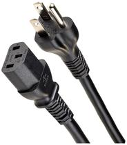 Cabo de Alimentação Amazon Basics (10 Unidades) - 6 Pés, 18 AWG, 125V, 3 Pinos