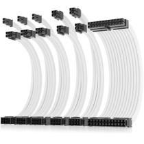 Cabo de Alimentação AsiaHorse 16AWG Pro White 30cm com Capa