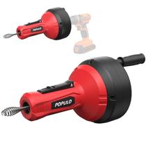 Cabo de alimentação automática Drain Auger Populo de 16 pés para tubo de 3/4 -2"