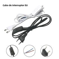 Cabo De Alimentação Branco E Preto Com Plugue EU De 2 Pinos, Cabo De Extensão Para Lâmpada De Mesa Cabo De Alimentação Branco E Preto Com Plugue EU De 2 Pinos, Cabo De Extensão Para Lâmpada De Mesa