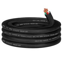 Cabo de alimentação CLLOMAGY 16 AWG SJOOW 300V 4 condutores 25 pés Cabo de alimentação CLLOMAGY 16 AWG SJOOW 300V 4 condutores 25 pés