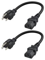 Cabo de alimentação Creation 18 AWG NEMA 5-15P para IEC320C13 30cm