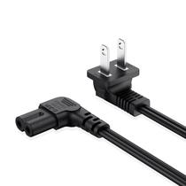Cabo de alimentação de TV IJP 5 pés, ângulo de 90 graus, 18 AWG, 2 pinos a forma de L