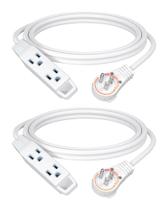 Cabo de alimentação DEWENWILS 1,8 m, plugue plano giratório de 360, 3 saídas