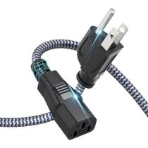 Cabo de alimentação Goalfish 4,5 m 10A 250V 3 pinos AC Nylon trançado Cabo de alimentação Goalfish 4,5 m 10A 250V 3 pinos AC Nylon trançado