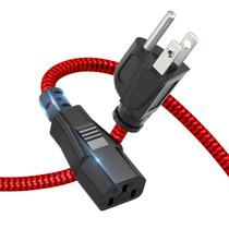 Cabo de alimentação Goalfish Cabo de alimentação AC de 3 pinos trançado de nylon de 2 m