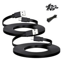 Cabo de alimentação micro USB Itramax de 20 pés (pacote com 2) para câmera de segurança Cabo de alimentação micro USB Itramax de 20 pés (pacote com 2) para câmera de segurança