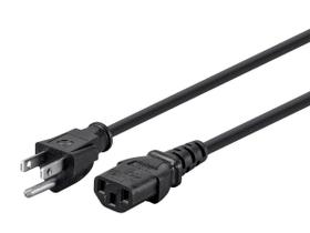 Cabo de alimentação Monoprice NEMA 5-15P para IEC 60320 C13 18AWG 10A