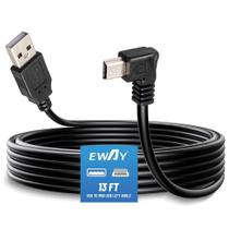 Cabo de alimentação para dash cam EWAY 4 m USB para Mini USB com ângulo esquerdo Cabo de alimentação para dash cam EWAY 4 m USB para Mini USB com ângulo esquerdo