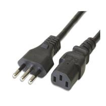 Cabo de alimentação para PC 1,8 m 220V 10A conector C13 fêmea preto