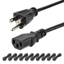 Cabo de alimentação StarTech.com 3m NEMA 5-15P a C13 10A 125V, pacote com 10