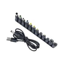 Cabo De Alimentação Universal 12 Em 1 USB 5V Para DC 5.5x2.5mm Adaptador De Carregamento Para