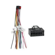 Cabo De Alimentação Universal 16 Pinos ISO Para Rádio Automotivo, Adaptador Estéreo ABS Para Player Cabo De Alimentação Universal 16 Pinos ISO Para Rádio Automotivo, Adaptador Estéreo ABS Para Player