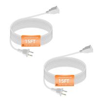Cabo de alimentação WMSDGZAI 4,5 m 125V 5A, plano de 2 pinos, pacote com 2 pinos
