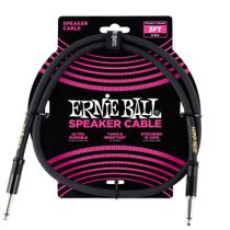 Cabo de alto-falante Ernie Ball Straight/Straight 90cm preto